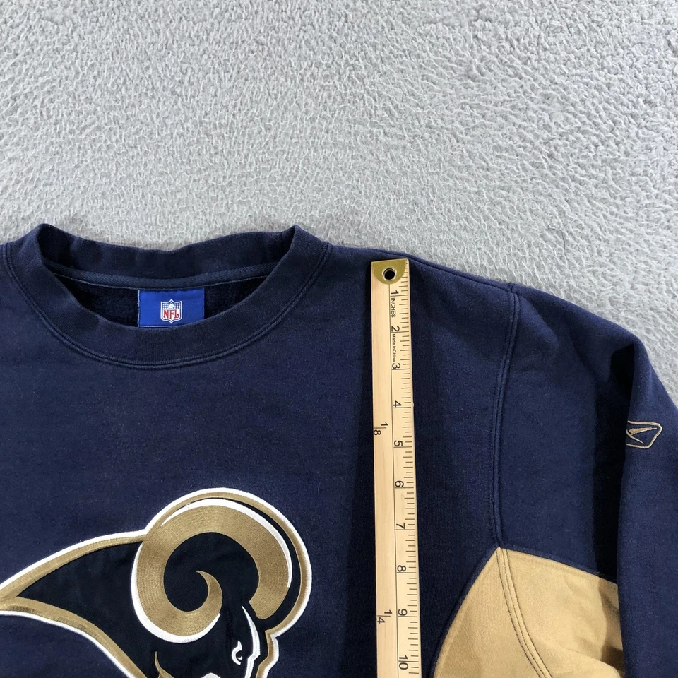 Suéter masculino St. Louis Rams médio NFL futebol gola redonda pulôver Reebok - Imagem 4 de 4