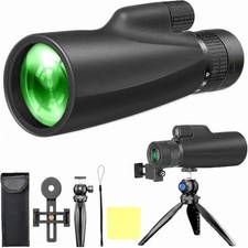 10-30x50 Zoom Monocular Telescopewith Smartphone Adapter Tripod 50mm black