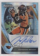 2021 Panini Prizm Draft Picks Hyper Nahshon Wright #DPA-NWR Auto 9r9