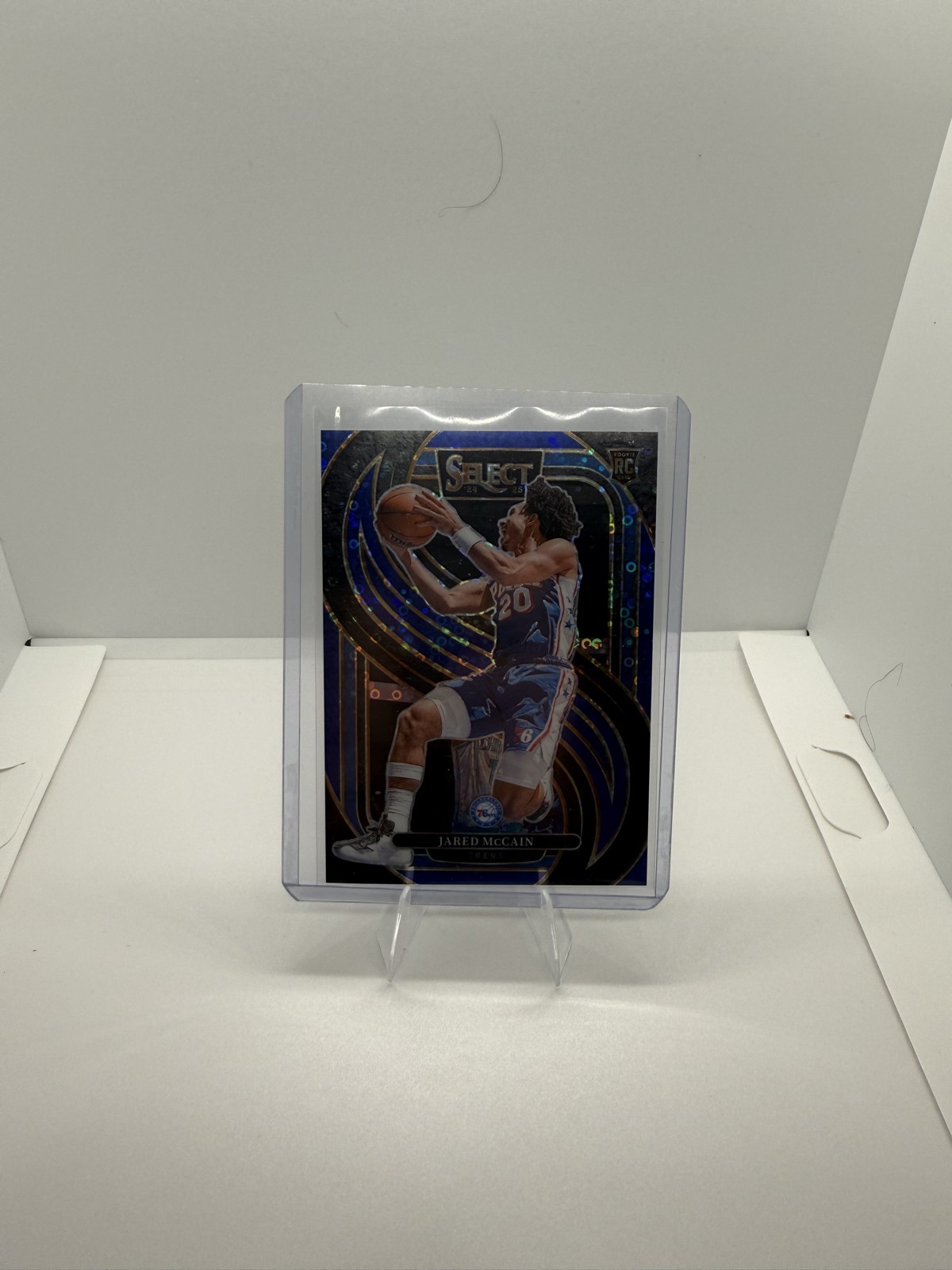 2024-25 Panini Select - Premier Level Jared McCain #184 Blue Disco Prizm /25...