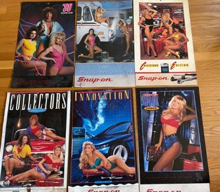 Snap On Collectors Girl Calendars; 6 Vintage Years