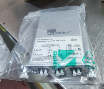 NetOptics TP-LX2-LCSLM GigaBit 80/20 Split Ratio LX-SM Fiber Tap NEU nicht im...