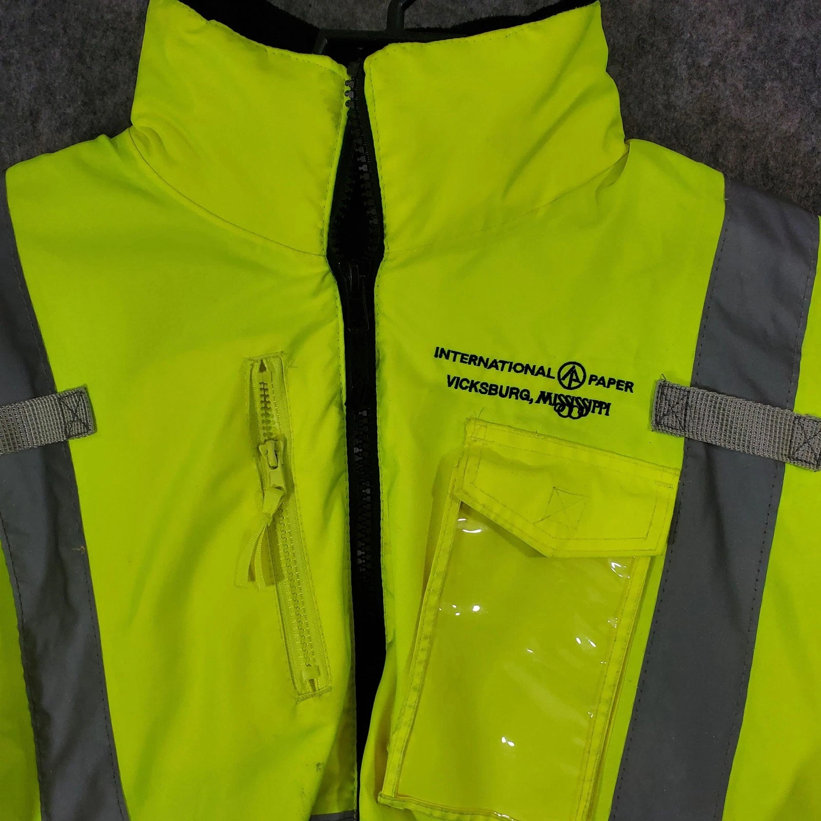 Radians Jacket Mens Large Yellow Black Hi Vis Reflective 3 In 1 Hooded Workwear image 3