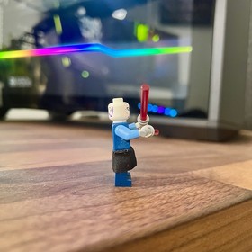 LEGO Star Wars Asajj Ventress Minifigure sw0195 Dark Blue Torso Set 7676 USED