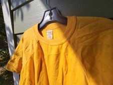 Vintage 60s Penneys Sweatshirt Goldenrod L Shortsleeve 50/50 Gold