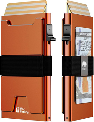 Smart Card Wallet for Men Slim: Minimalist Wallets RFID Blocking - Metal Pop up