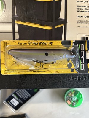 Spro Russ Lane Fat Papa Walker 130 Topwater Lure 7/8 oz, Color Is Sleazy Shad