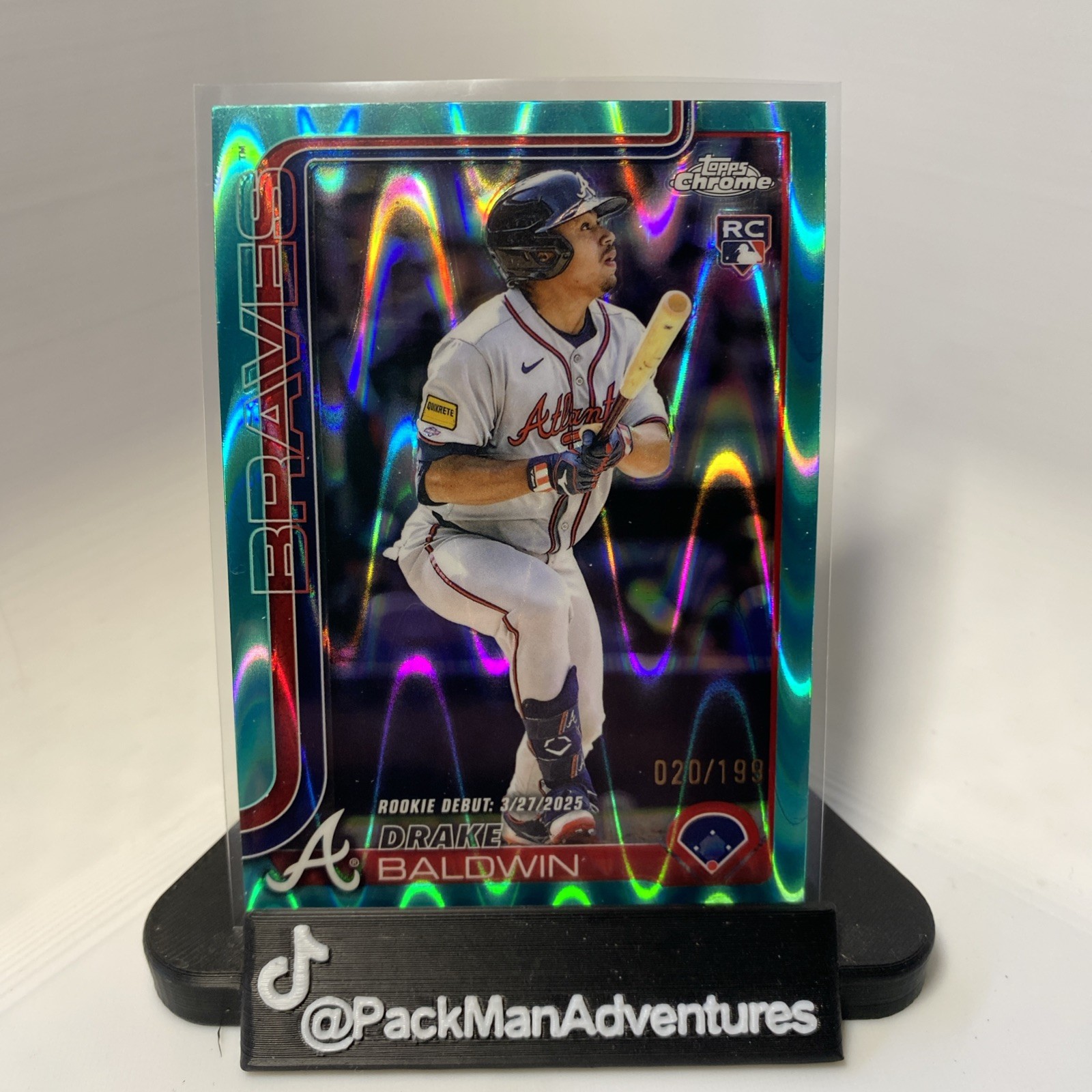 2025 Topps Chrome Update Drake Baldwin Aqua Raywave Refractor /199 #USC88 RC