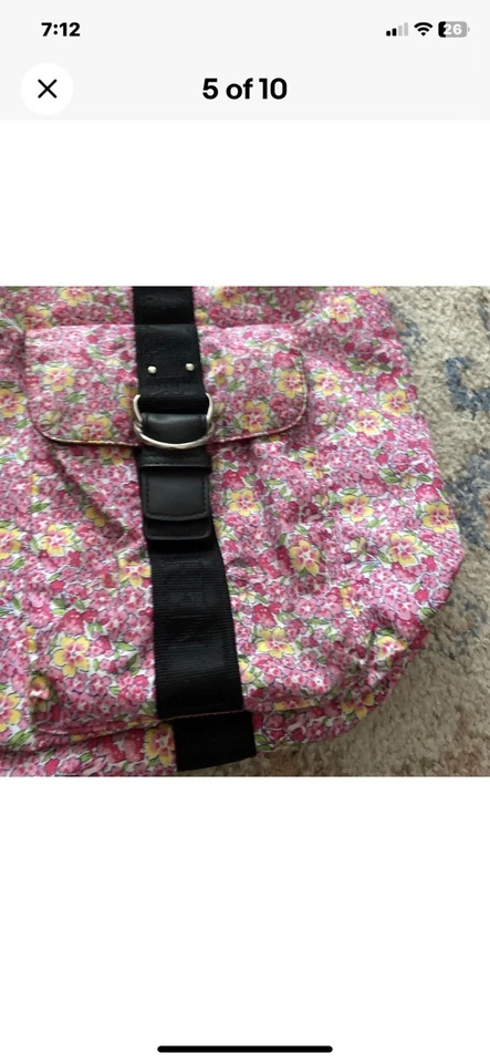 Ralph Lauren Bolso de Mano Floral Bolso Rosa Hebilla Bolso Flores Usado en Excelente Condición Foto 2 de 4