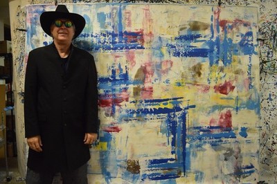 Mark Little Original Giant Profesional Painting 84 X62  (7 Foot) Abstract Modern