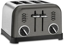 Cuisinart CPT-180BKS Classic 4-Slice Toaster, Black/Stainless Steel