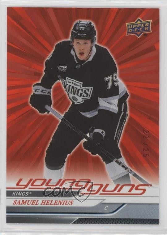 2024 UD Extended Series Young Guns Outburst Red /25 Samuel Helenius #719 Rookie