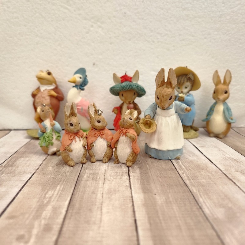 Hallmark Beatrix Potter / Peter Rabbit Easter Ornament Lot of 8