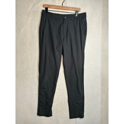 Lululemon ABC Slim Fit Pant Mens 34x31 Black Technical Performance Trousers