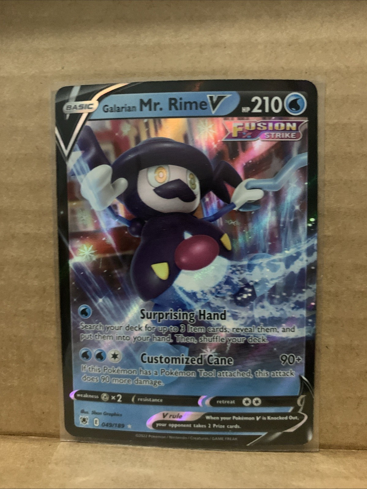 Pokemon TCG - Galarian Mr. Rime V -49/189 Astral Radiance