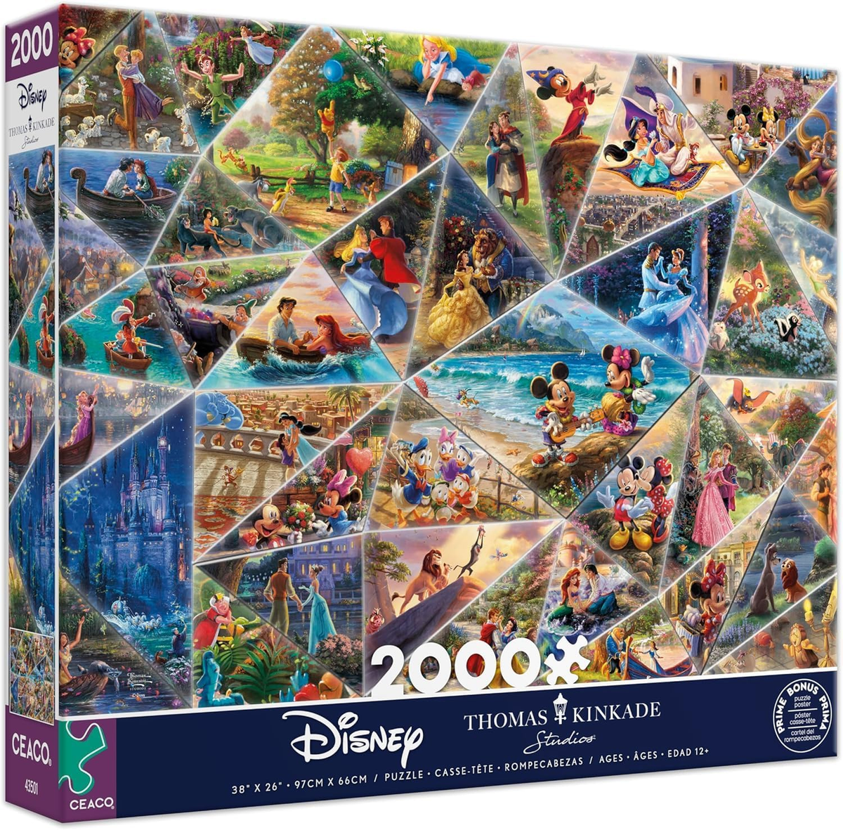 Thomas Kinkade - Disney Collage - 2000 Piece Jigsaw Puzzle | eBay
