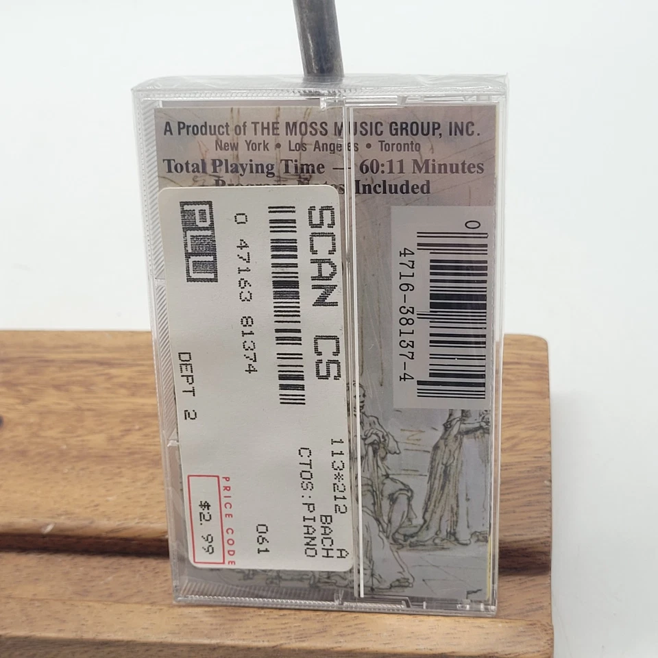 Brand New Sealed J. S. Bach 4 Piano Concertos Cassette Tape Allegro ACS 8137  - Image 2 of 2