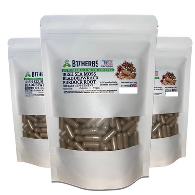 Seaweed & Algae Blend w/ Irish Moss, Bladderwrack, Kelp, 650mg, 100 vegan Caps.