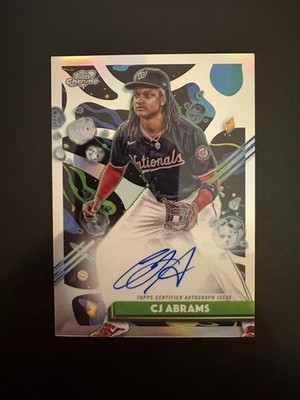CJ ABRAMS 2025 TOPPS COSMIC CHROME AUTOGRAPH REFRACTOR AUTO