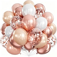 Luftballons Rosegold Weiß 60 StüCk Helium Luftballon Set Party Deko