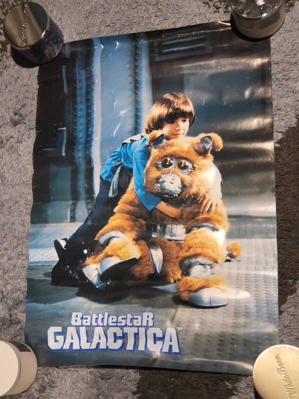 Vintage Battlestar Galactica Poster 1978 Boxey & Daggit 20" x 28" Original