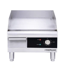 Prepline 16" Electric Thermostatic Countertop Griddle – 120V Flat Top Grill