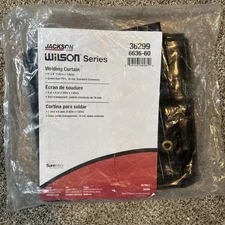 JACKSON WILSON WELDING TRANSPARENT WELDING CURTAIN 14MM Green - 6' X 6' #36299