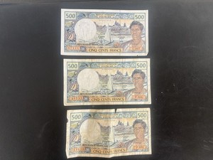 500 Cinq Cents Francs Lot Of 3