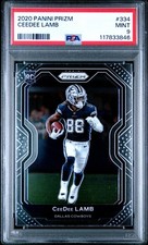 2020 Prizm CEEDEE LAMB Base #334 PSA 9 MINT Rookie Card RC Dallas Cowboys. rookie card picture