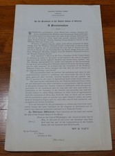 William H Taft / Wallowa National Forest Map Proclamation Oregon 1st ed 1910