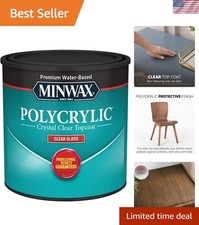 Water-Based Polycrylic Protective Finish - Gloss, Pint for Wood Surfaces