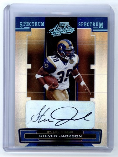 2005 Playoff Absolute Spectrum Steven Jackson Auto Platinum True 1/1 2nd Year
