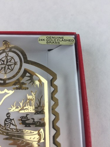 Nations Treasures Minnesota Star of North 24K Brass Metal Ornament Souvenir - Picture 3 of 7