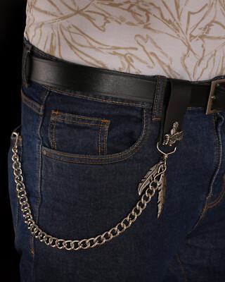 Flying Eagle Leder Portemonnaie Kette - Biker Motorrad Geldbörse Kette Zubehör