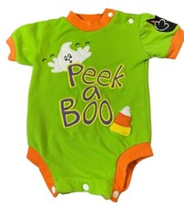 Baby Halloween Peek-A-Boo Bodysuit 6 Months Ghost Cat
