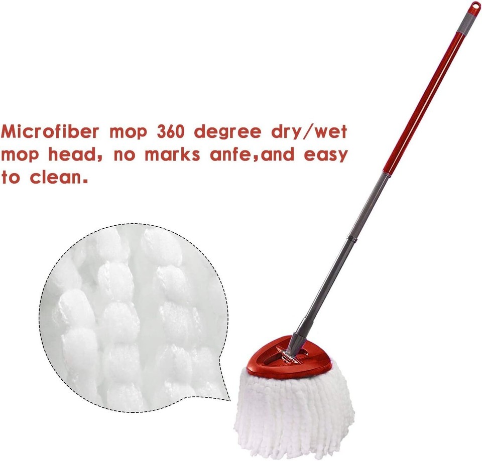 12-Pack Replacement Microfiber Mop Heads For O-Cedar Spin Mop - Easy To Clean