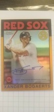 2021 Topps Chrome Xander Bogaerts 1986 Orange Refractor Auto #7/25 86A-XB RedSox