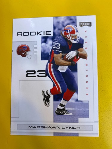 46887 2007 Playoff NFL Playoffs #123 Marshawn Lynch RC ROOKIE - Picture 1 of 2