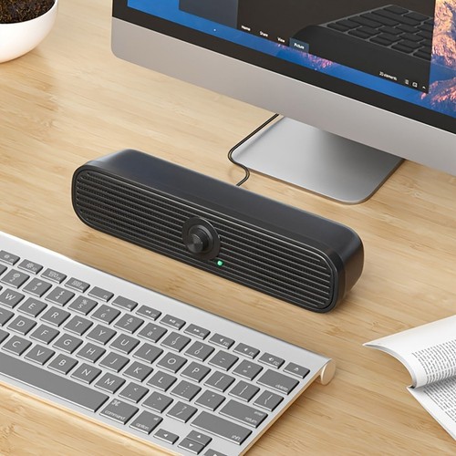 3.5mm Wired Computer Speaker Soundbar Stereo Bass Sound USB For Tablet Laptop - Picture 8 of 10