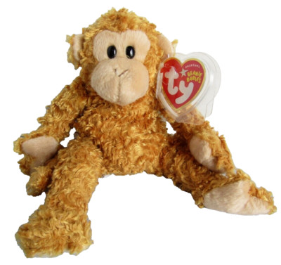 Ty Beanie Babies FUMBLES the MONKEY, 2004, w/ Hangtag