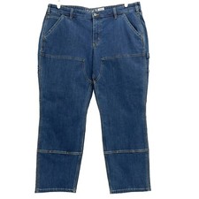 NWT Carhartt Womens Work Rugged Flex Relaxed Fit Double Front Jeans 18R Straight