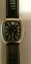 Men's Americana Arabic Number Dial Watch. Leather Strap. S29