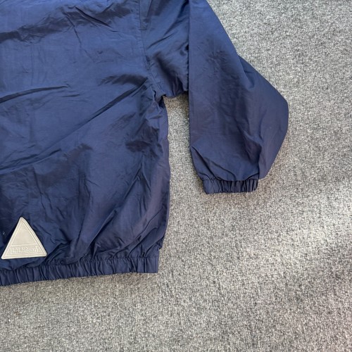 LL BEAN Vintage 90s Hooded Jacket Boys Medium 10/12 Flannel Lined L.L.Kids - Picture 7 of 11