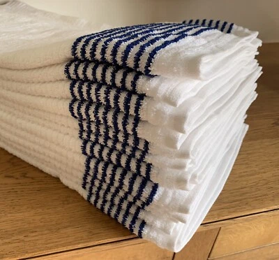 WINCRAFT Tour Caddy Golftuch weiß mit blauen Streifen 44"" x 22"" Fitnessstudio Tigerholz PGA Tour