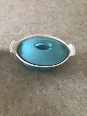 LE CREUSET ル・クルーゼ ターコイズ　21 Vintage Le Creuset Rare Turquoise Blue Small Dutch Oven #18 Made