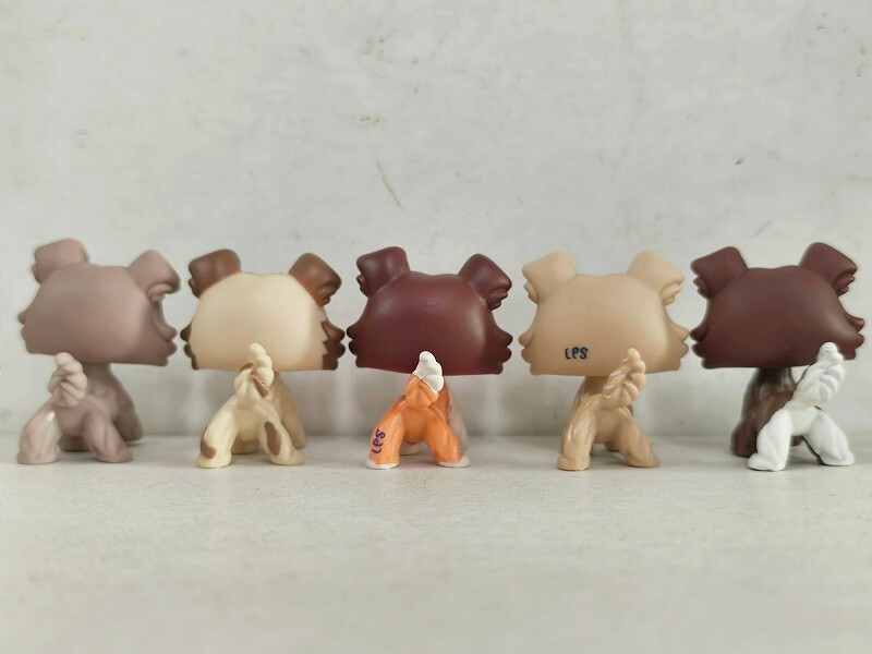 5pcs/lot Littlest Pet Shop Figure LPS Collie Dog #67#2210#1542