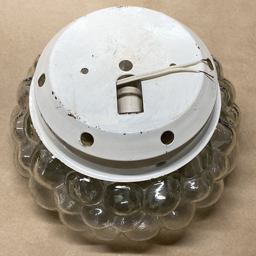 RARE FIND VINTAGE / ANTIQUE BUBBLE CIELING GLASS WALL LIGHT - Picture 2 of 10