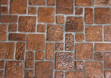 piastrelle pavimento presepe, miniature alta qualità color mattone 3 misure 45pz