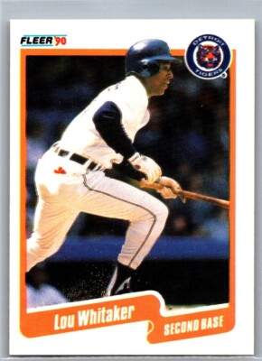 LOU WHITAKER 1990 Fleer MLB Baseball Card #619 Detroit Tigers | eBay