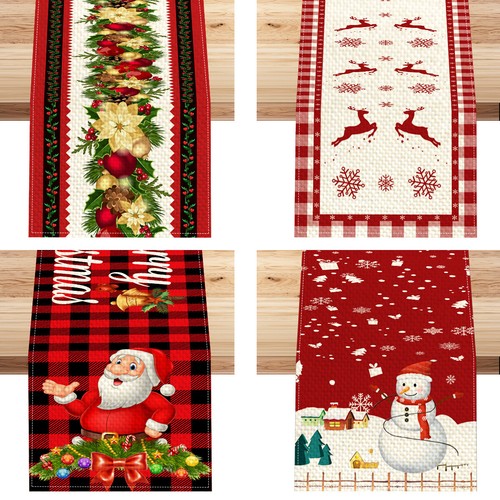 Christmas Table Runner Decoration Tablecloth Dining Xmas Party Decor Fashion AU - Picture 13 of 29
